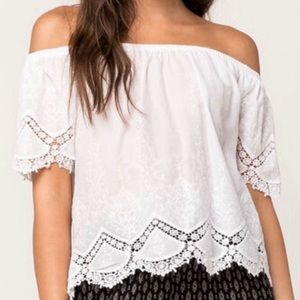 Tillys white off the shoulder top